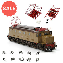 Carica l&#39;immagine nel visualizzatore di Gallery, 【Bundle Offer】Aimx Models Locomotiva Elettrica FS E 428 001 prototipo Breda – 90° Anniversario E 428 – H0 1/87 AX2003S DCC Sound+ Castano Isabella Era IV Ferrovia + R1000 Metal Hooks Set + R1100 Pantograph Set
